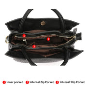 Cowhide Leather Woven Handbag | OWNLUXE