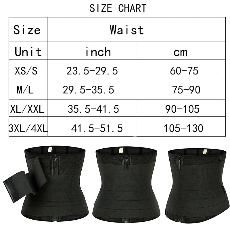 Steel-Bone Adjustable Tummy-Control Wrap Waist Trainer | OWNLUXE