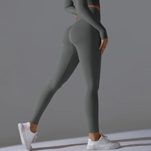 Women's High-Waisted Seamless Ankle-Length Booty Lifting Leggings