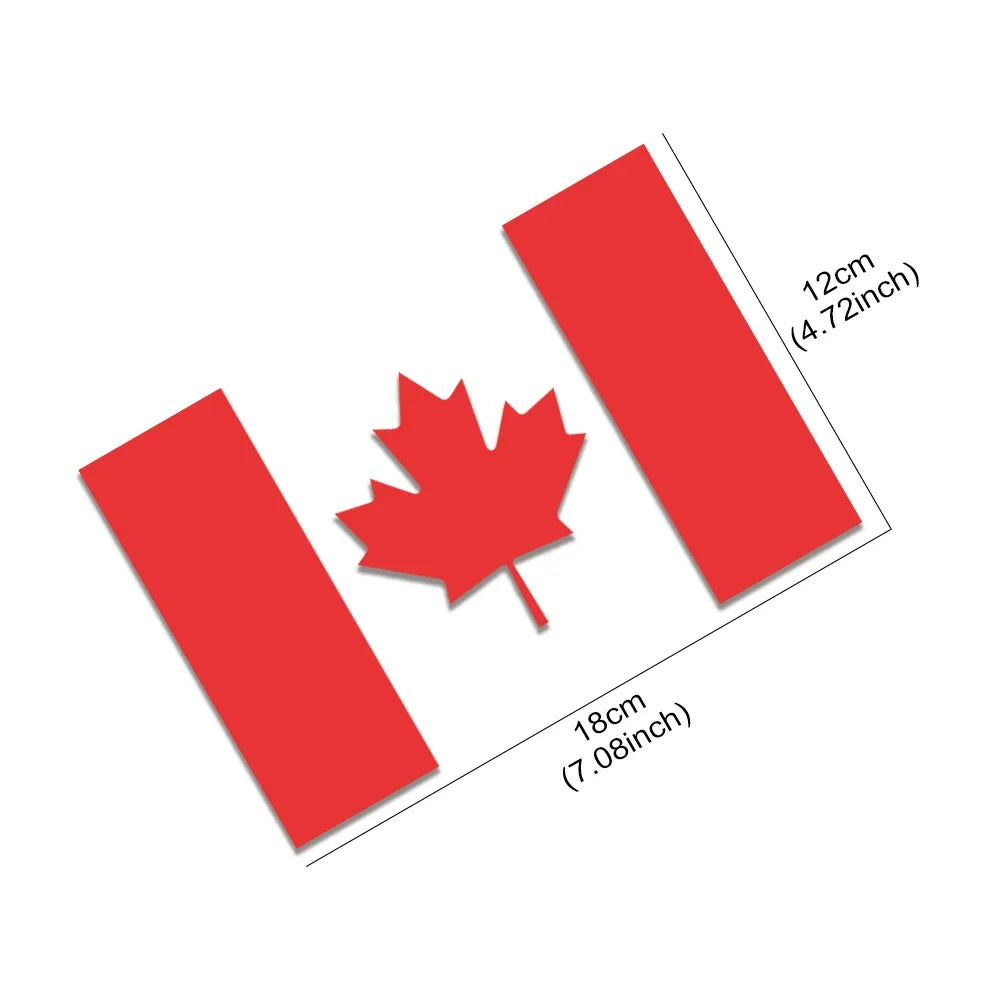 Canada Flag Car Sticker – Waterproof PVC Decal