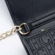 CH Chain Bag - 2025 Monogram Print Shoulder Bag with Lock