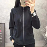 Women's Leopard Print Fleece Jacket – Warm Zipper Coat