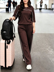 Extended-Size Crew-Neck Relaxed-Fit Pants | OWNLUXE