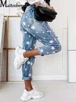 Load image into Gallery viewer, 2025 Autumn Boyfriend Jeans - Slim Ripped Jeans with Star Detail
