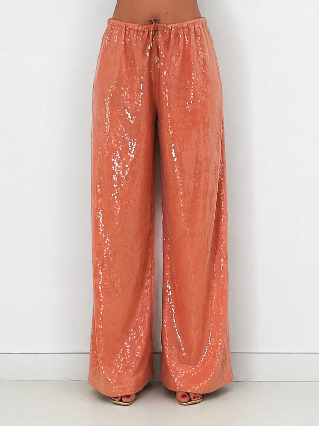 Women's Wide Leg Pants (Sky Blue) | OWNLUXE