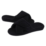 Waffle Cotton Indoor Slippers for Women with Arch Support