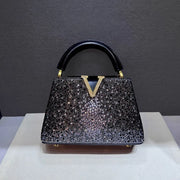 Rhinestone Embellished Leather Tote Bag - Luxury Crossbody Handbag | OWNLUXE