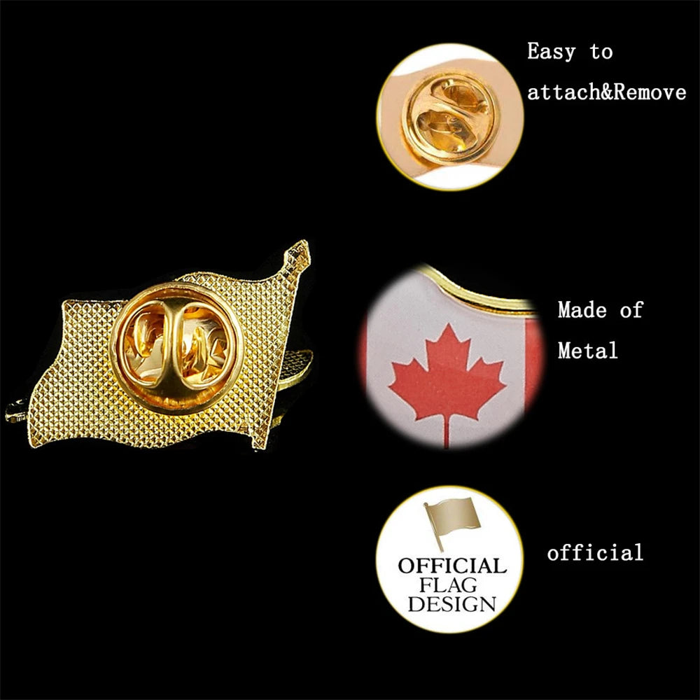 Greatest Canadian Lapel Pin – Maple Leaf Flag Badge