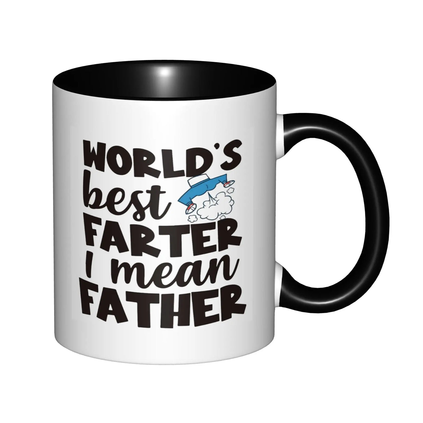 World’s Best Father Mug – 11 oz Ceramic with Black Handle