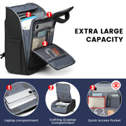 Rolling Travel Backpack Carry-On - Lightweight & Versatile Wheeled Bag