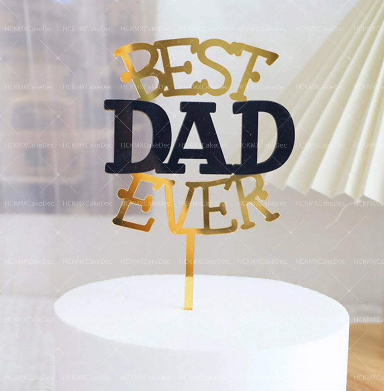 Father’s Day Acrylic Sign – Modern Clear Tabletop Décor