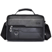 Men's PU Leather Business Tote Bag - Multi-Compartment Brief