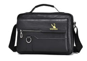 Unisex PU Leather Messenger Bag – Business Crossbody with Laptop Compartment