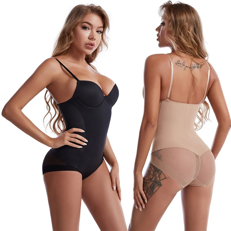 V-Neck Shapewear Bodysuit - Medium Control Tummy Shaper for Women