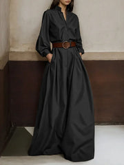 High-Waist Relaxed-Fit Jumpsuit | OWNLUXE