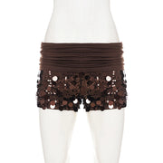Sequin Low-Waist Shorts | OWNLUXE