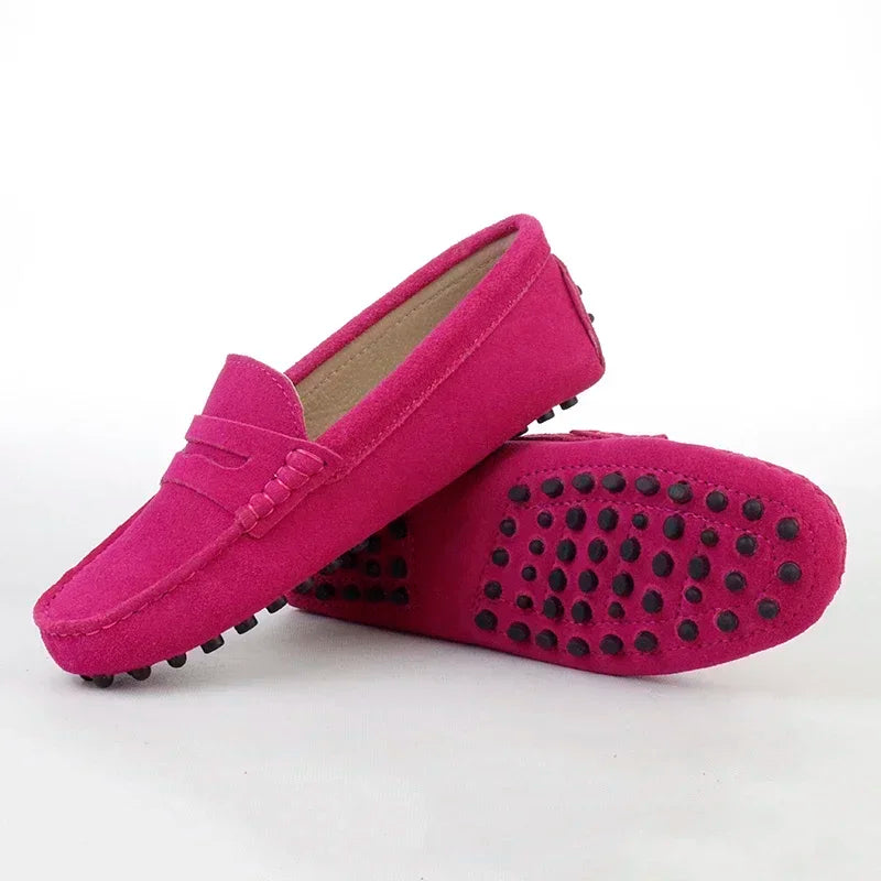 Women's Leather Loafers (Light Grey) – Shop at OWNLUXE