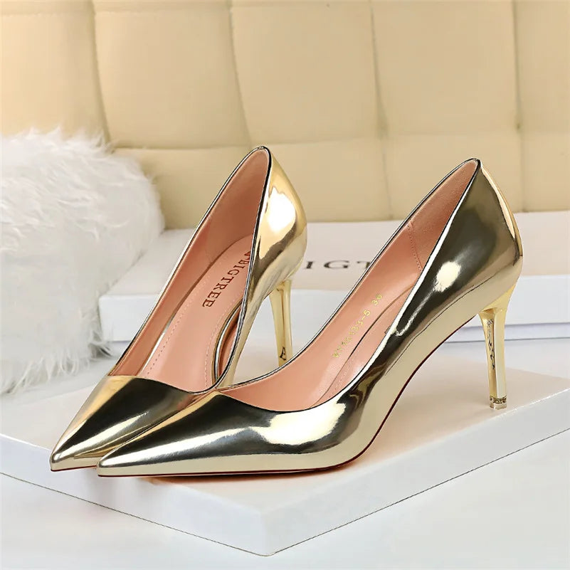 Women's Stiletto High-Heel Pumps (Bronze 7 5Cm) | OWNLUXE