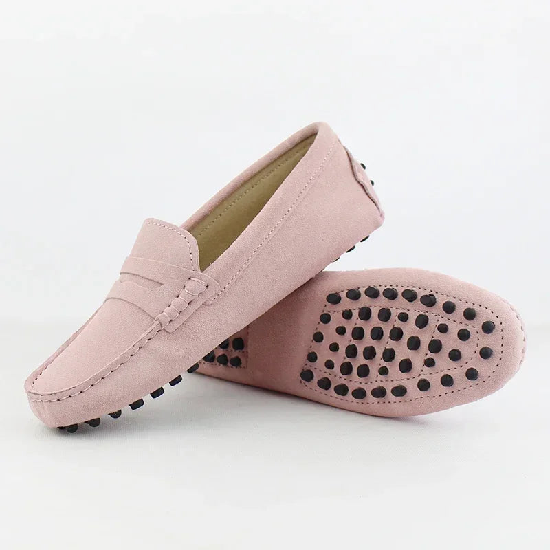 Women's Leather Loafers (Light Grey) – Shop at OWNLUXE