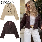 Women's Trench Coat (Brown) | OWNLUXE