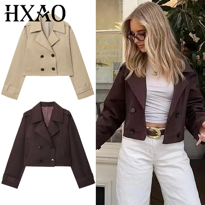 Women's Long Sleeve Oversized Cropped Jacket | OWNLUXE