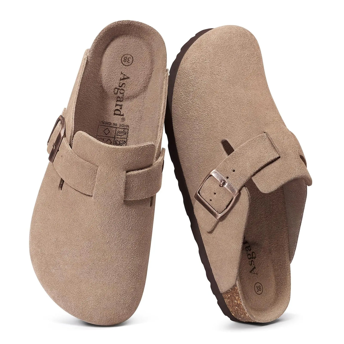 Women's Leather Suede Arch-Support Clogs | OWNLUXE