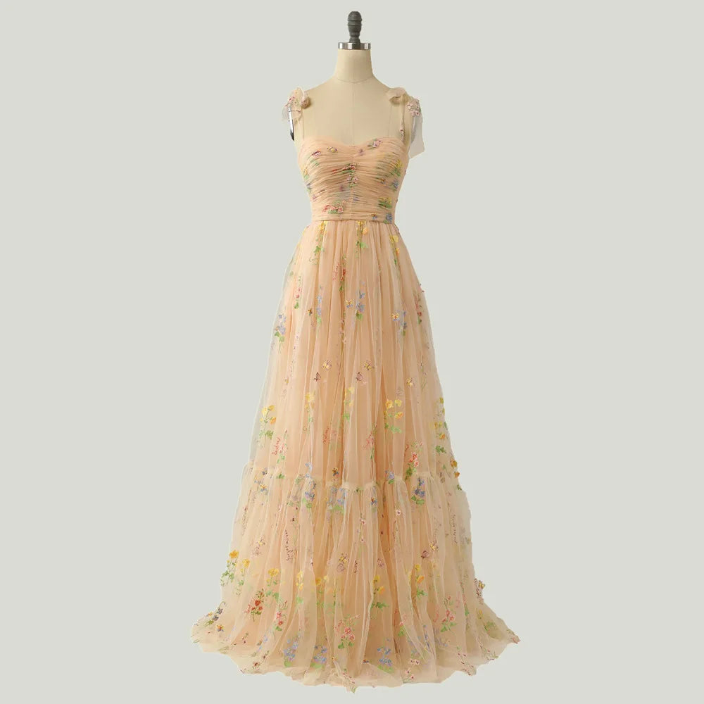 Sleeveless Square-Neck Dresses Lace | OWNLUXE