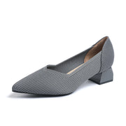 Pointed Slingback Square-Heel Pumps for Refined Style