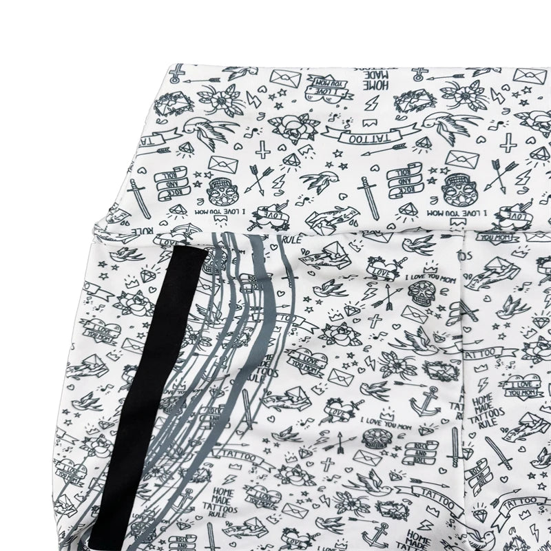 Women's Mid-Waist Printed Leggings – Sporty, Stretchy & All-Season Wear