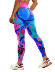 Seamless High-waisted Nude Felling Printed Pants Women's | OWNLUXE