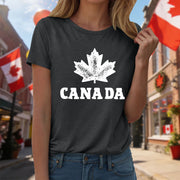 Canada Day Print T-Shirt Round Neck Short Sleeve | OWNLUXE