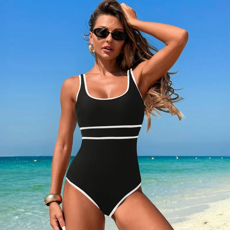 Floral Bandeau One-Piece Swimsuit – Sculpted Fit