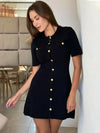 Women's High-Waist Short Sleeve Knit Dress | OWNLUXE