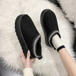 Load image into Gallery viewer, Snow Boots for Women 2023 Winter New Cashmere Warm Thick Soles Without Heel-covered Hair Half Slipper Cotton Shoes for Women
