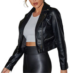 Load image into Gallery viewer, 🖤 Women&#39;s Zip-Up Moto Jacket – Chic &amp; Versatile Outerwear
