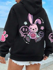 Printed Oversized Relaxed-Fit Hoodie | OWNLUXE