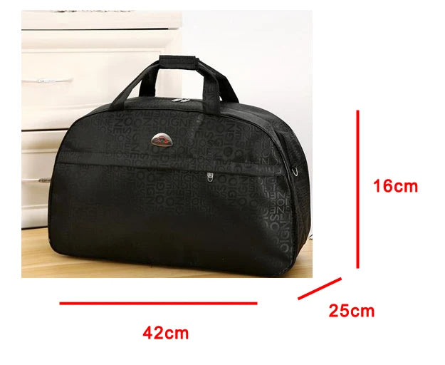 Women's PU Leather Travel Duffle Bag – Geometric Design Weekender