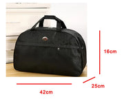 Women's PU Leather Travel Duffle Bag – Geometric Design Weekender