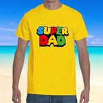 Load image into Gallery viewer, Super Dad Graphic T-Shirt – Colorful Short Sleeve Tee
