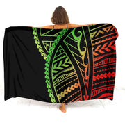 Hibiscus-Print Polynesian Sarong | OWNLUXE