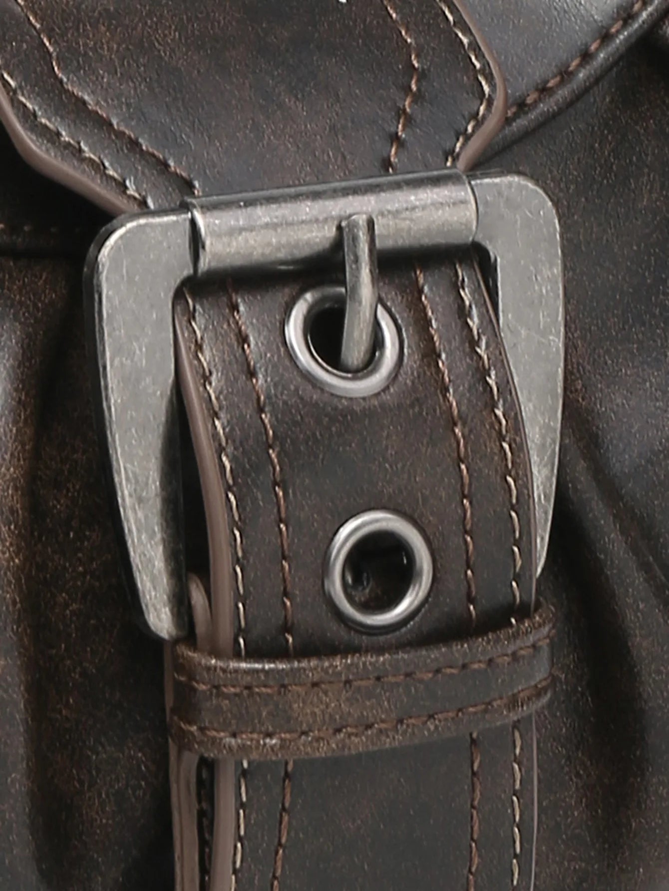 Patent Leather Saddle Bag – Retro Moto Shoulder Purse with Rivet Details