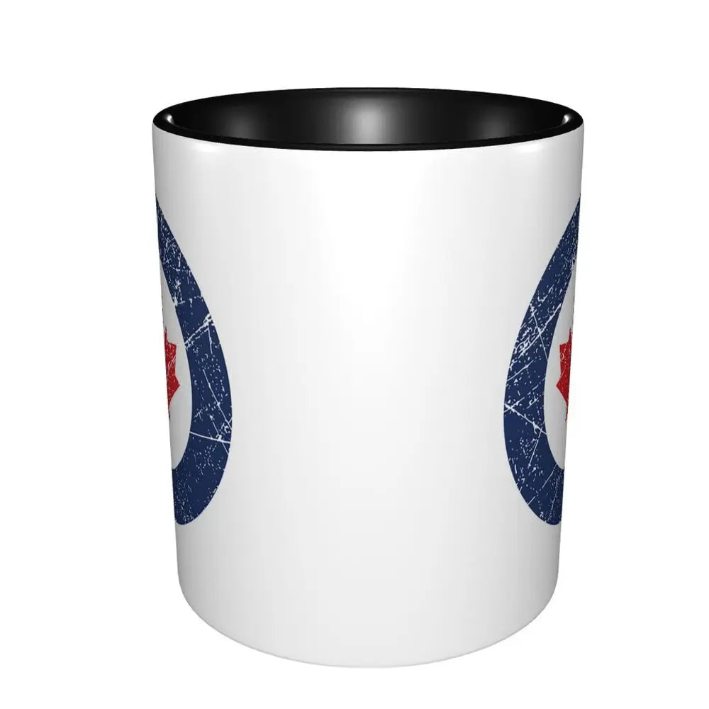 Canada Canadian Maple Leaf Roundel Mug Funny Ceramic Coffee Cups Tea Mugs Milk Cup Drinkware Gift for Friends