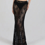 Sleeveless Sheer Floral Lace Swim Cover-Up | OWNLUXE