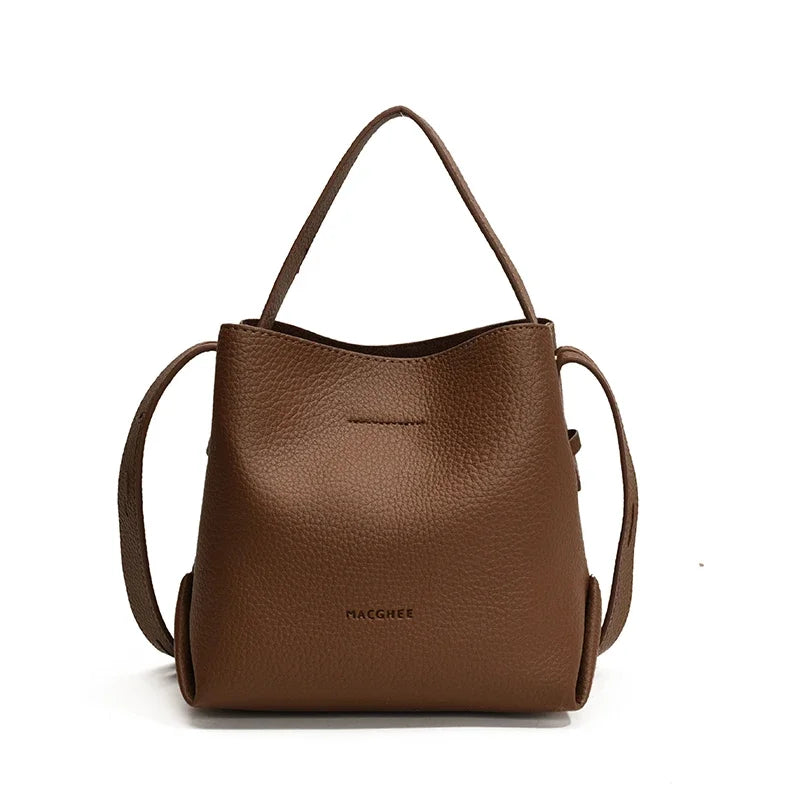 PU Leather Crossbody Bag (Brown) | OWNLUXE