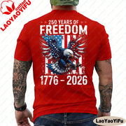 250 Years of Freedom 1776–2026 Patriotic Bald Eagle T-Shirt | OWNLUXE