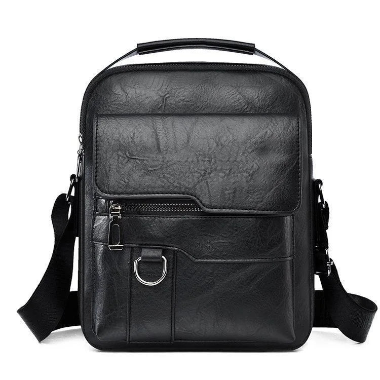 Women's Genuine Leather Flap Bag with Laptop Sleeve