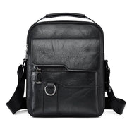 Women's Genuine Leather Flap Bag with Laptop Sleeve