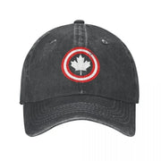 Canada Leaf Vintage Baseball Cap — Distressed Denim Sun Hat | OWNLUXE