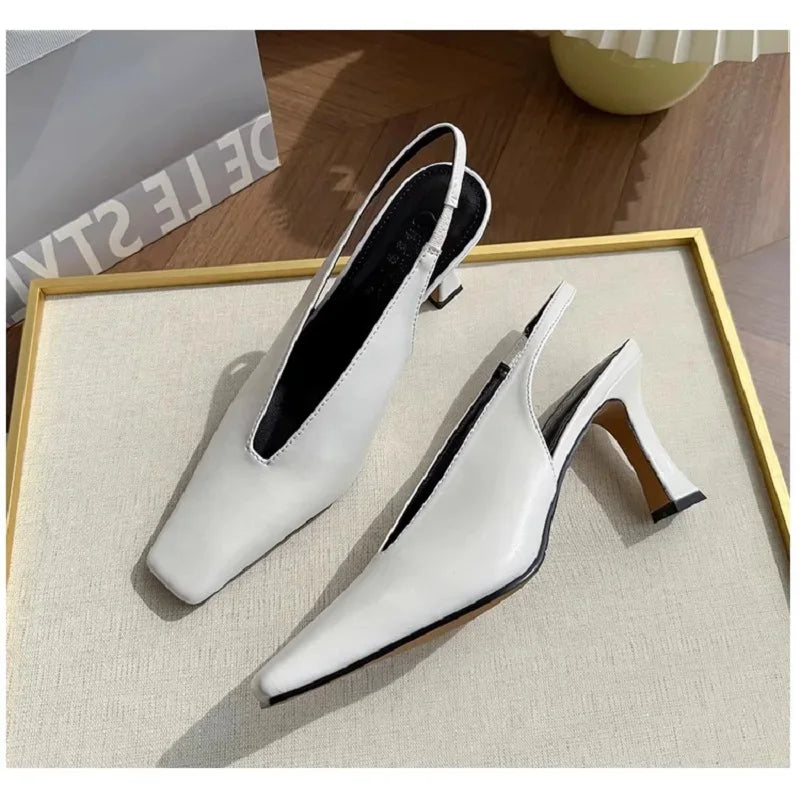 Women's Pointed Toe Pumps (Wine Chunky Heel) – Shop at OWNLUXE