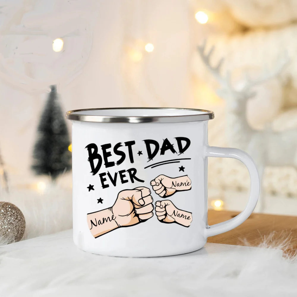 World’s Best Dad Ceramic Coffee Mug 11 oz, Black Handle
